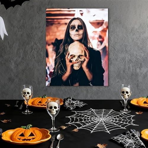 Halloween Custom Canvas Prints with Your Photos, Framed Canvas Wall Art Decorate Your Home, Halloween Interior Living Room, Bedroom and Party (8“ X 12") - Thumbnail 4