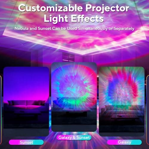 HIJOPIB Galaxy Projector for Bedroom, Nebula Ceiling Led Lamp with Remote & Timer, Night Light Gifts for Kids,Room Decor/Birthdays/Christmas/Party/Tiktok Live - Thumbnail 3