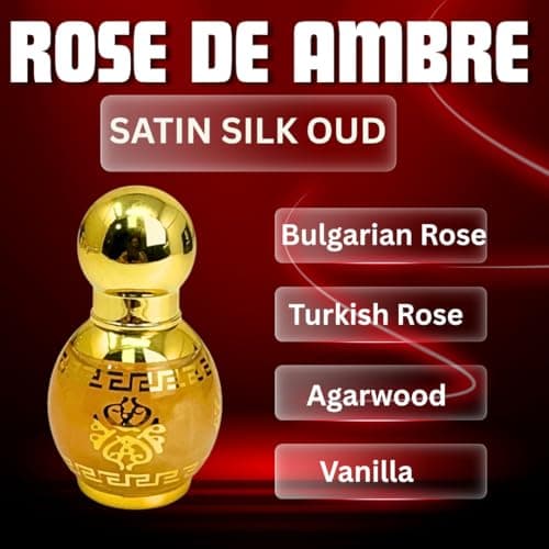 AL MAHAS Rose De Ambre (10 ML) Long Lasting Unisex 100% Pure Perfume Oil. Notes: Rose (Bulgarian and Turkish), oud (Agarwood), vanilla, and violet by ALMAHAS Perfumes - Thumbnail 3