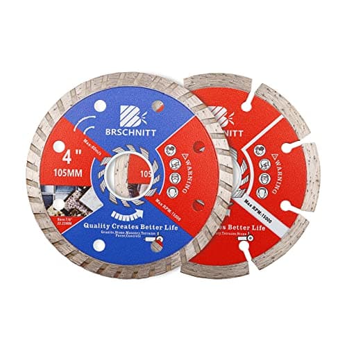 BRSCHNITT Diamond Blade Set,4 Inch Arbor 7/8" - 5/8" for Granite,Stone,Masonry,Terrazzo,Paver,Concrete,Pack of 2 Dry/Wet Circular Saw Cutter Angle Grinder Diamond Cutting Disc 105mm - Image 1