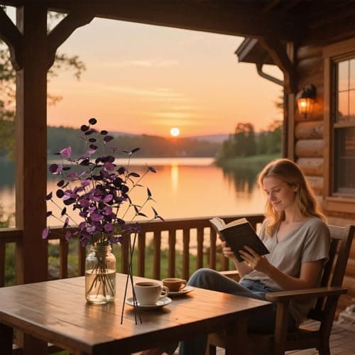 siqifloral 4PCS 24" Purple Artificial Eucalyptus Stems – Metallic Faux Eucalyptus Leaves for Halloween Decor, Fall Vase Arrangement & Christmas Home Decoration - Thumbnail 5