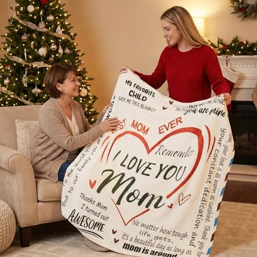 Mothers Day Blanket, Super Soft Throw Blanket,Mother's Day,Anniversary and Birthday Gifts for Mom from Daughter Son, Warm Personalized (60x80) - Thumbnail 6