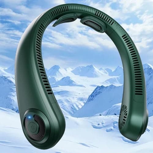 EYERZ Neck Fan, Portable Wearable Cooling Fan, Powerful 360° Airflow, Rechargeable Bladeless Hands-Free Fan, Quiet Personal Fan for Travel Outdoor - Image 1