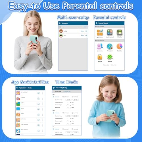 Kids Smart Phone 3.97" Touchscreen, Dual Camera Learning Toy for Ages 3-12 - Thumbnail 4