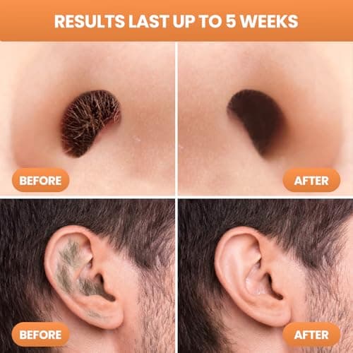 AUZEAL Nose Wax Kit Men With 30 Nose Waxing Sticks, Nose Hair Wax Kit With100g Wax, Up to 20 Uses, Safe, Quick and Painless Nose Hair Removal for Men - Thumbnail 5