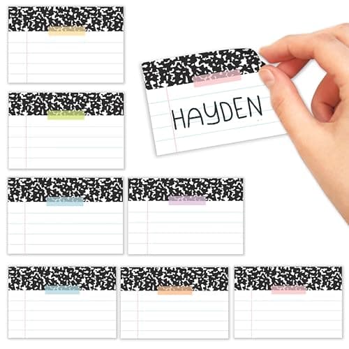 Self Adhesive Name Tags Sticker -56 Student Nametags Sticker, Cubby Name Tags for Classroom Decor, Classroom Labels for Bins, Reunion Baby Shower Birthday Party Supplies, Pastel Sticky Locker Tags - Image 1