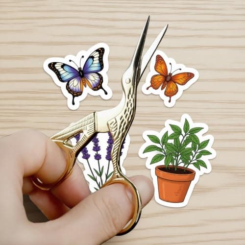 2PCS Gold Vintage Stork Embroidery Scissors, Premium Stainless Steel Sharp Bird Sewing Shears with 2 Leather Covers - Thumbnail 6