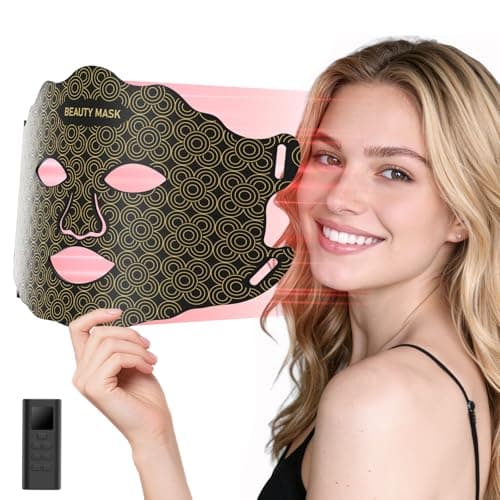 VERFUBO FDA-Cleared Red Light Therapy for Face, Red Light Therapy Mask with Detachable Eye Pads, 7 Colors LED Face Mask Light Therapy, 630nm Red Light Mask, Rechargeable Skincare at Home for Women - Image 1
