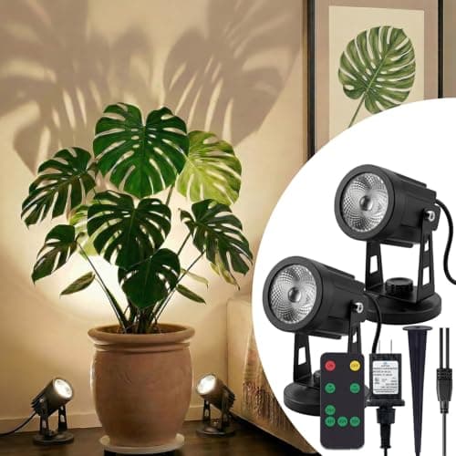 Ucomeuni LED Spotlight Indoor for Plants Uplights Lamp Accent Lighting Decor 12V Low Voltage Warm White Up Down Spot Lights Outdoor Landscape Spotlight 2in1 (Adapter, Base and Stake Included) - Image 1