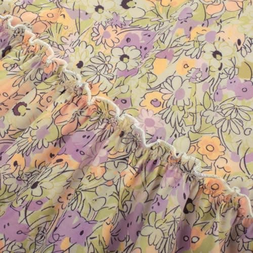 GRACE KARIN Summer Dresses for Women 2026 Vacation,Smocked Floral Maxi Dresses,Boho Beach Long Sundress PurpleGreenFloral XXL - Thumbnail 6