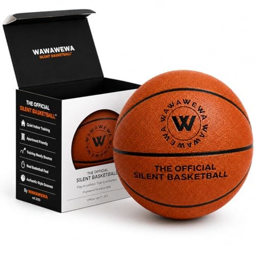 WAWAWEWA The Official Silent Basketball Size 7 (29.5") - Grooved Airless Indoor Basketball for Quiet Dribbling and Indoor Training - Real Feel PU Foam Ball - Image 1