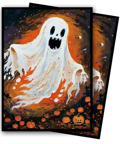 MTG Card Sleeves, Ultra Clear Front & Matte Finish Back, 100 Count Standard Size Matte Art Sleeve for Magic The Gathering (Ghost)