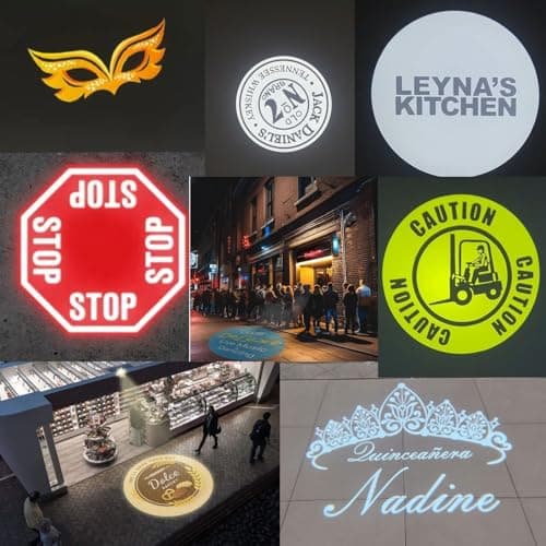 ARXENOVATH 50w Logo Projector for Business Custom GOBO Projectors Rotating Store Floor Personalized Wall Outdoor Waterproof IP67 Image for Shop Advertising,Wedding Stage - Thumbnail 2