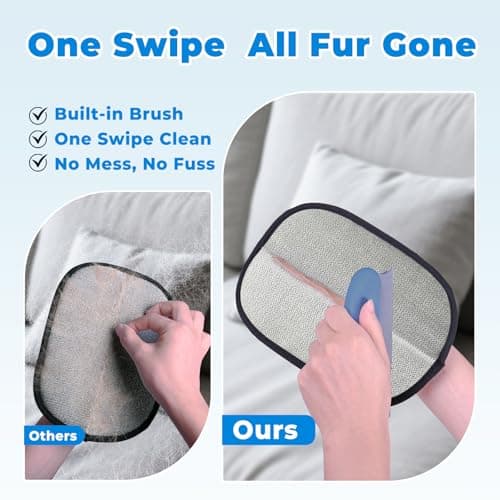 GRENTY 2 PCS Pet Hair Removal Glove for Dogs & Cats, Upgraded Five-Finger Electrostatic Magic Brush Pet Hair Remover, Pet Hair Removal Tools for Clothing, Carpet, Sofa Gaps, Car Seat - Thumbnail 4