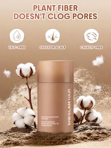 SHEGLAM Ebony Hair Building Fibers 15g, Volume Boost Hair Fiber Mist, Hair Thickening Powder for Thinning Hair, Instant Fuller Hairline & Gray Hair Coverage, 72Hr Long Lasting for Men & Women - Thumbnail 5