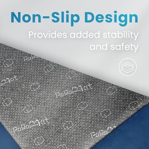 PaPaMat 1.3" Thick Baby Play Mat for Floor Playpen, 71x79 Large Foam Tummy Time Mat, Padded Support Soft Plush Nursery Rug for Infant Kids Toddler Crawling Kick Activity (Royal Blue) - Thumbnail 4
