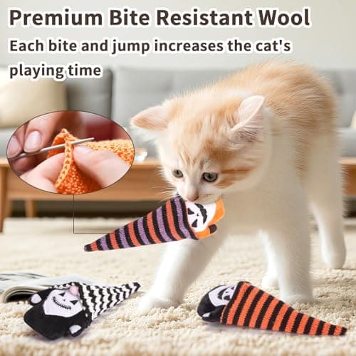 Retro Shaw Cat Toys Gnomes, 3 Pack, Catnip Toys for Indoor Cats Kitty Kicker Chew, Safe Teeth Cleaning Interactive Kitten Toy for All Pet Breeds, 6.7 Inches - Thumbnail 5