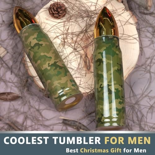 Funslive Gifts for Men Husband Him Dad - 17 oz Camo Tumbler Cup - Fishing Hunting Camping Birthday Mens Gift Ideas - Gifts for Men Who Have Everything - Dad Gift - Easter Mens Stocking Stuffers 2026 - Thumbnail 6