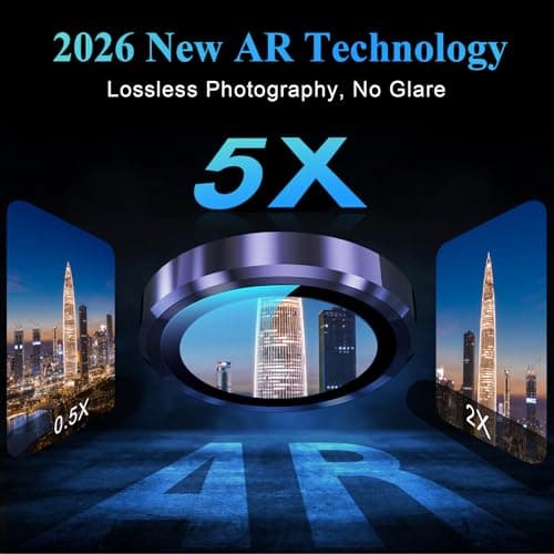 YWXTW Camera Lens Protector for Samsung Galaxy S26 Ultra, [5X Stronger] Individual Metal Ring Tempered Glass Camera Cover for Galaxy S26 Ultra Accessories, Anti Scratch, 1 Set - Thumbnail 4