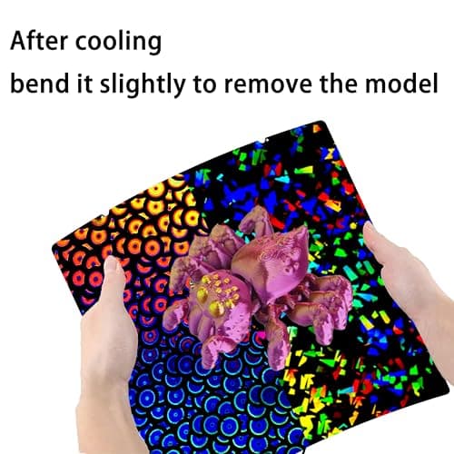 Tinytrees Build Plate for Kobra S1: Smooth Textured PEI PEO PET Build Plate Platform 264x276mm Compatible with Anycubic Kobra S1 Combo 3D Printer (PEY-Flake+PEK-Kaleidoscope, Kobra S1 Combo) - Thumbnail 2