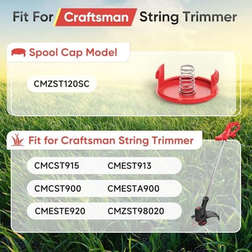 YWTESCH 4 Pack (CMZST120SC) String Trimmer Replacement Spool Cap Compatible with Craftsman, Weed Wacker String Parts Trimmer Line Cap Covers Compatible with Craftsman Cordless Weed Eater - Thumbnail 5