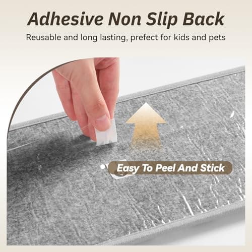 PADOOR Stair Treads Non Slip 15 PCS, 3D Peel and Stick Stair Treads for Wooden Steps Indoor, Residue-Free Adhesive Stair Runner for Kids, Elders & Pets, Washable Carpet for Stairs,8"x30",Grey - Thumbnail 4