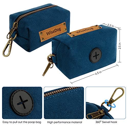 Wisedog Waterproof Dog Collar and Leash Set, Adjustable Puppy Collar with Cute Tag 6FT Dog Leash with Poop Bag for Small Medium Large Dogs (XL, Blue) - Thumbnail 5