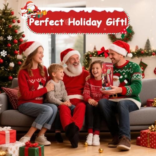 A.S Santa Claus Kids Flashlight, LED Rechargeable Torch with 8 Color Modes & 8 Music, Fun Flashlights for Boys & Girls, Perfect for Parties, Camping & Outdoor Adventures Christmas Gift Toy - Thumbnail 6