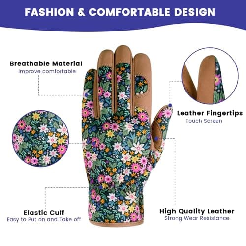 fauson Gardening Gloves - Gardening Gloves for Women Firm Grip Breathable Garden Gloves Thorn Proof for Digging, Planting,Pruning - Thumbnail 2