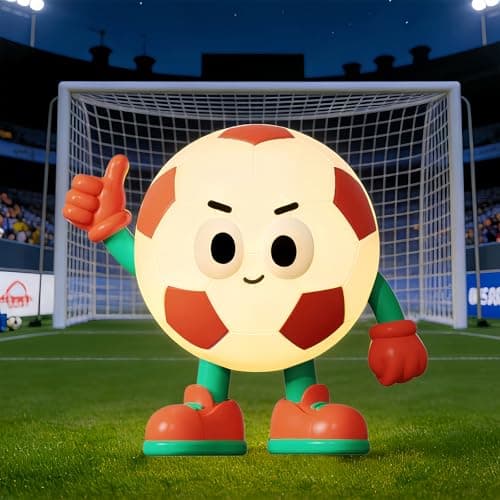 IYT Soccer Night Light for Kid,Silicone Football Lamp 2-Level Dimmable USB-C Rechargeable 15-60 Min Timer,RGB Gradient Color Light Up Portable Nursery Teens Decor Gifts for Sports Soccer Fan Gift