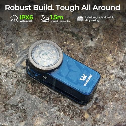 Wurkkos HD03 EDC Flashlight Rechargeable Clip-on Light, 680Lumens Mini Pocket Flashlight with RGB, Magnetic Small Flat Flashlight for Camping, Repairing, Signaling, Cycling (Blue) - Thumbnail 3