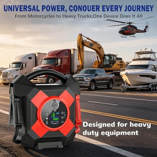 Heavy Duty Truck Jump Starter: 30000A,12V Semi Truck Jump Starter,64000 MAH, Starts Diesel & Gasoline Engines up to 50 L,-40°F to140°F,Essential Emergency Tool for Commercial Vehicl [2026 Upgraded] - Thumbnail 6