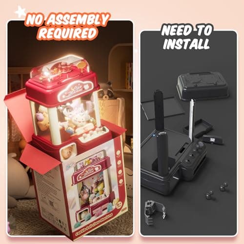 Skirfy 15” Claws Machines for Kids Adults with Sound Light, Vending Machine Candy Grabber Prize Dispenser Toys, Unicorns Claws Machines Electric Control,Birthday Girl Toys Gift - Thumbnail 6