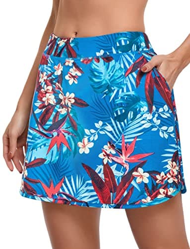 CHICHO Athletic Skirts Women Pockets Girl Casual Dress Lightweight Tennis Skort Breathable Sun Protection Golf Skirt Stretch Athletic Skorts Short with Pockets Summer - Image 1