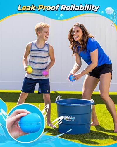 Reusable Water Balloons 12PCS - Summer Water Toys for Pool Beach & Outdoor, Self-Sealing Refillable Water Bombs for Kids Ages 3-14, Magnetic Splash Balls for Kids Fun Games & Activities - Thumbnail 4