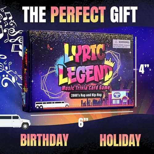 Lyric Legend 2000s Hip-Hop and Rap Music Trivia Game Collection – Expandable Multi-Deck Finish The Lyrics Party Game Set for Game Night, Families & Groups - 3 Games in One Box! - Thumbnail 6