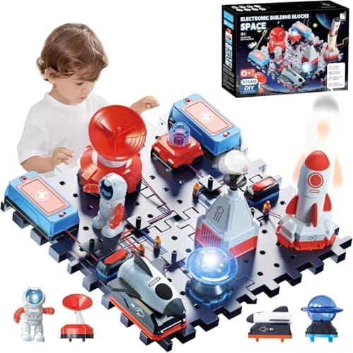 STEM Circuit Kit for Kids Ages 6+, 32PCS Electronics Exploration Kit with 150+ Creative Projects for Home & School Learning, Educational Physics Science Toy Gift for Boys Girls - Image 1