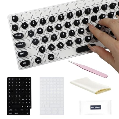 Raised Keyboard Stickers for Long Nails with Letters - Heart-Shaped Antistatic Silicone Protective Cover with Tweezers, Wet Wipes, Dry Towel & Jelly Glue, Ideal for Typing, Gaming & Nail Art (70 Pcs) - Image 1