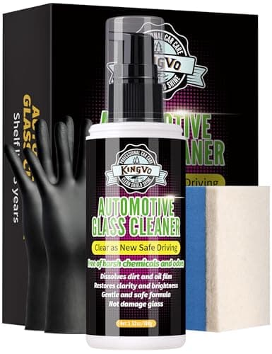 Kingvo Car Glass Cleaner Spray, Windshield Washer Fluid,Car Window Cleaner Auto Detailing Supplies Shower Door Water Spot Remover Washing Kit,100g