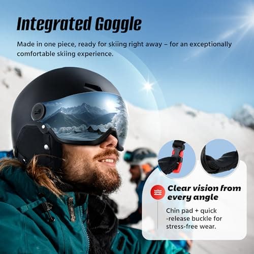 LUMDEER Ski Helmet, UV Protection Snowboard Helmet, Certified Ajustable Snow Sport Helmets for Men Women Skiing, Skating, Snowboarding - Thumbnail 6