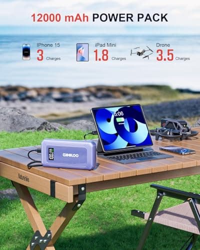 GOOLOO G7 3000A Jump Starter with Built-in Cable,Portable Power Pack for 45W Fast Charging,12V SuperSafe Lithium Jump Box, Battery Booster Pack Up to 8.5L Gas or 6.0L Diesel Engine - Thumbnail 4