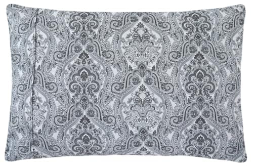 Spirit Linen home Full Size Bed Sheets Set Deep Pockets - 6PC Paisley Ultra Soft Microfiber Bed Sheets Set - Easy to Clean, 90 Thread Count Sheets Includes 1 Fitted, 1 Flat, 2 Pillowcases (Dark Grey) - Thumbnail 4