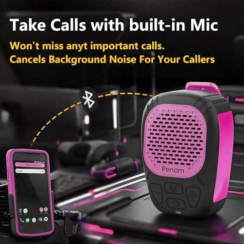 Wearable Bluetooth Speaker,Clip on Wireless Jobsite Water-Resistant Portable Speaker, Built in Mic for Hands-Free/Call, Suitable for Indoor & Outdoor Use (Update Version Burgundy) - Thumbnail 2