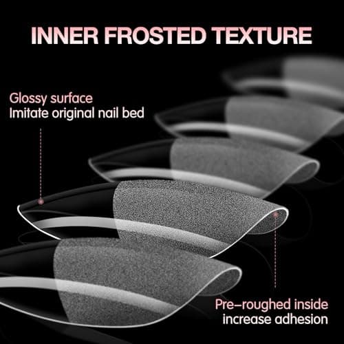 BEAUTPAL Short Almond Nail Tips Fake Nail Tips, 240Pcs Half Matte Soft gel Nail Tips, 15 Sizes Full Cover Acrylic False Press on Nails Tips, Nail Extension Tips - Thumbnail 4