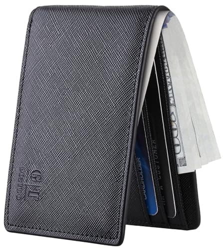 Gostwo Mens Wallet RFID Blocking Slim Minimalist Bifold Wallet with ID Window & Business Card Holder, Thin Front Pocket Design, Stylish Wallet for Men, Teen, Boyfriend, Husband - Image 1
