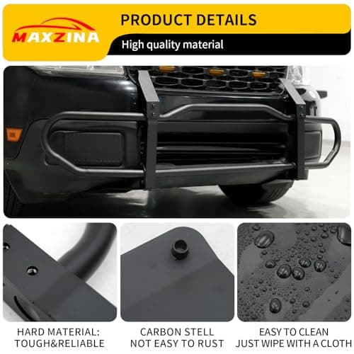 Maxzina Bull Bar Compatible with 2022-2024 Ford Maverick XLT (Not for 2025+) Front Bumper Carbon Steel Bolt-On Grill Bar Bumper Grille Brash Gurad for 2023 Maverick Accessories (Not for FX4 Package) - Thumbnail 6