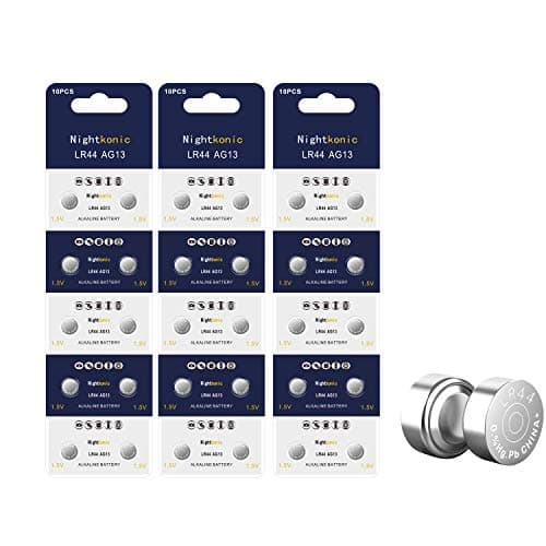 Nightkonic 30 Count - LR44 AG13 357 SR44 A76 303 Battery 1.5V Button Coin Cell Batteries - Image 1