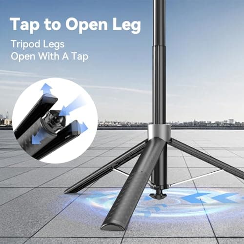 Magnetic Auto Face Tracking Tripod, 70.9” Magsafe Phone Tripod with 360°Rotation 5-Gesture Control, Wireless Remote, Magnetic Mount, Ideal for Vlogging, Live Streaming, Travel and Content Creation - Thumbnail 5