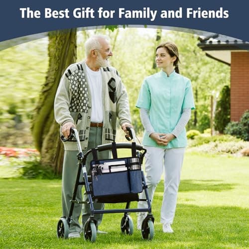 supregear Accessories Bag for Walker, Wheelchair, Rollator - Walker Basket Bag w/Cup Holder - Seniors Caddy Attachment Pouch, Water Resistant Large Capacity Carry Storage Carrier Tote - Thumbnail 6