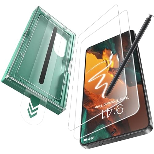 GolbinBox 9H+ for Samsung Galaxy S26 Ultra Screen Protector [12FT Military-Grade] Aerospace Glass Anti-Blue Light Full Coverage Fingerprint Unlock Touch Sensitivity Case Friendly Bubble-Free 2 Pack - Image 1